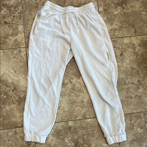 Nike White Track Pants Relaxed Fit Joggers